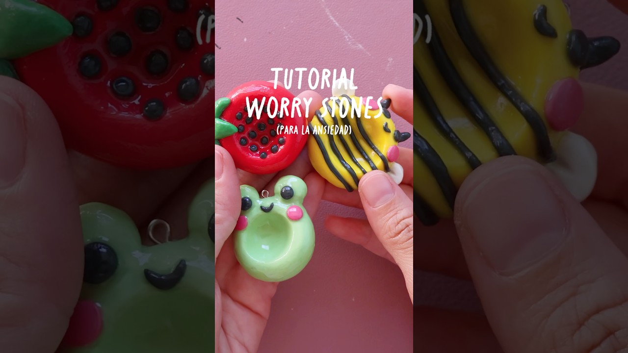 Tutorial #WorryStones de #Arcilla 😍 #saludmental #hechoamano #manualidades #negociocreativo
