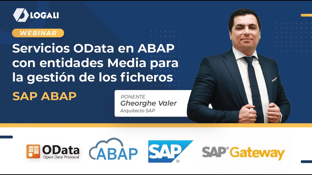 Webinar SAP ABAP - Servicios OData en ABAP con entidades Media para la gestión de los ficheros