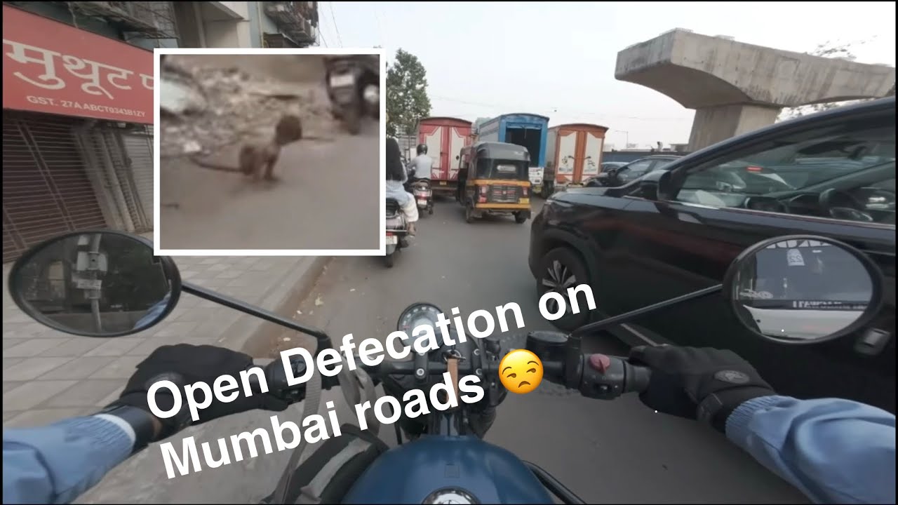Mumbai roads from potholes to potty 💩daily observations motovlog #03