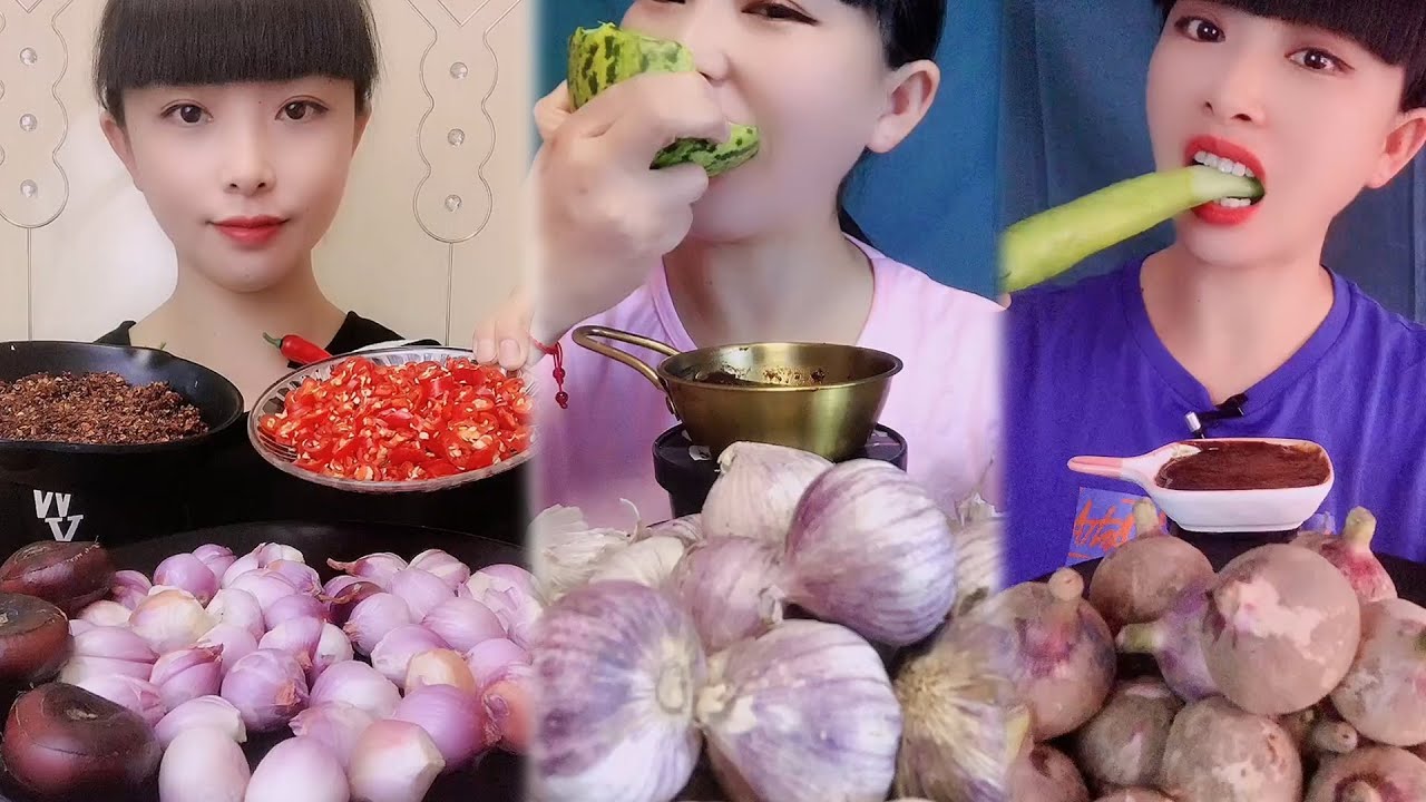 Garlic chili Spicy Food🌶️🌶️| ASMR Mukbang Garlic Chili Crispy eating show *FOOD VIDEOS