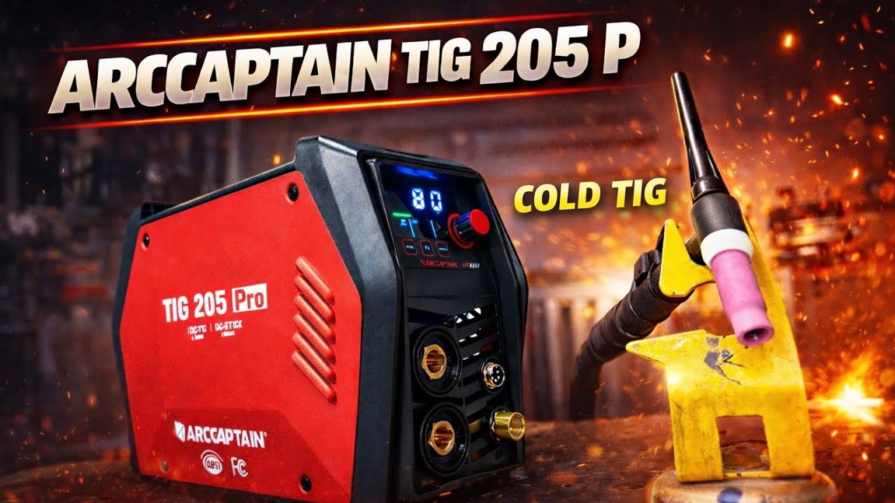 Обзор сварочного аппарата Arccaptain 205 P для сварки TIG постоянным током и холодной TIG-сварки.