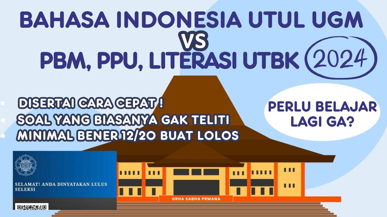 BAHAS SOAL BAHASA INDONESIA UTUL UGM || SERING KELUAR || LOLOS UTUL UGM 2024 #utulugm #snbt2024