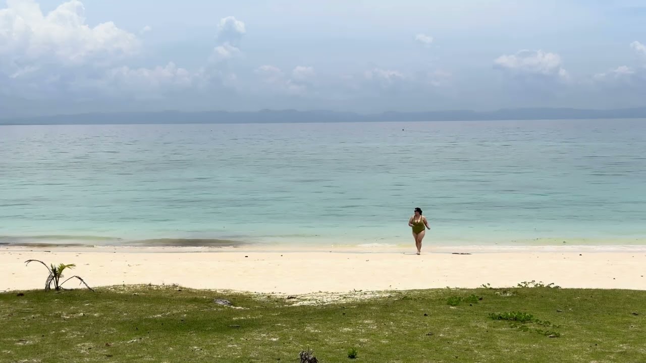 Enjoying the beach island of Balesin.