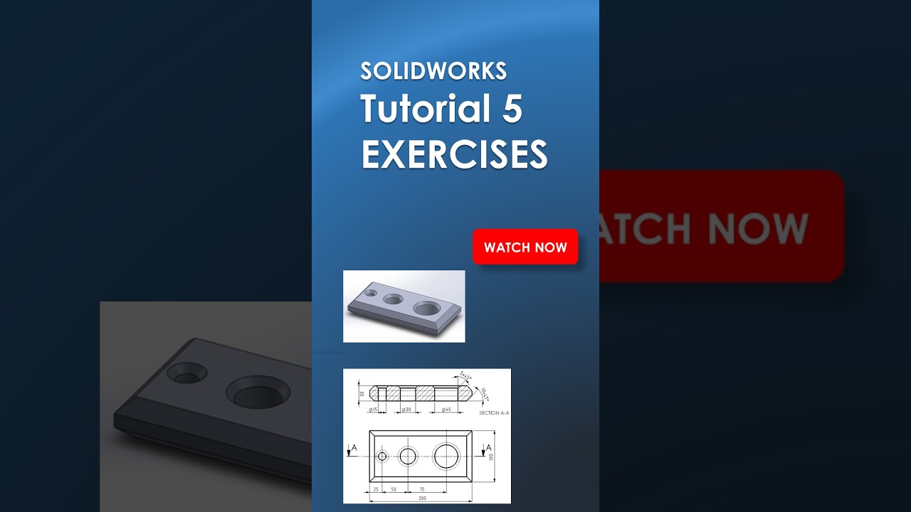 SolidWorks Beginner Tutorial: Extrude, Cut & Chamfer FAST!
