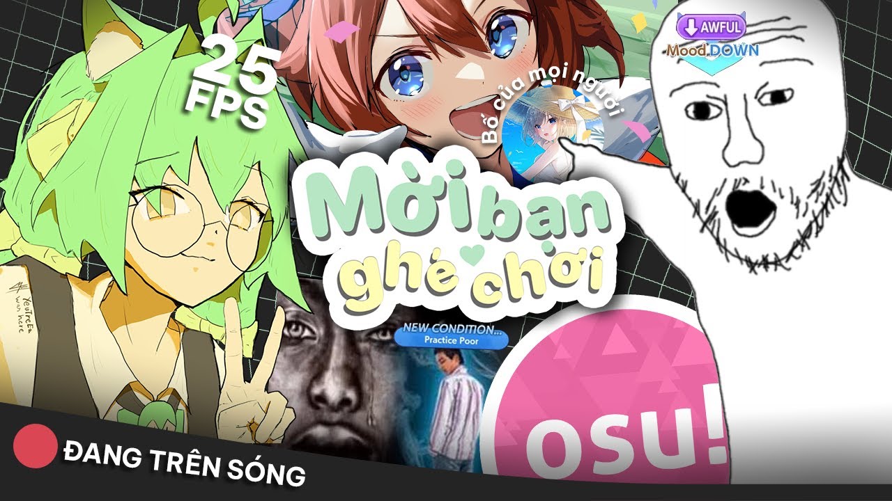 🔴LIVE  [EN - VN] osu! - Top 50 VN trước sinh nhật = Suwako Fumo (227 day - Rank : 91 )
