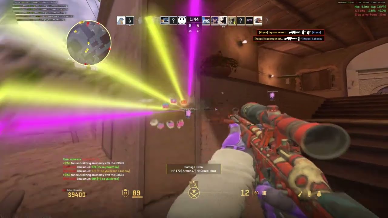 200 ping hvh with gamesense.pub / russiancheat.cc #cs2