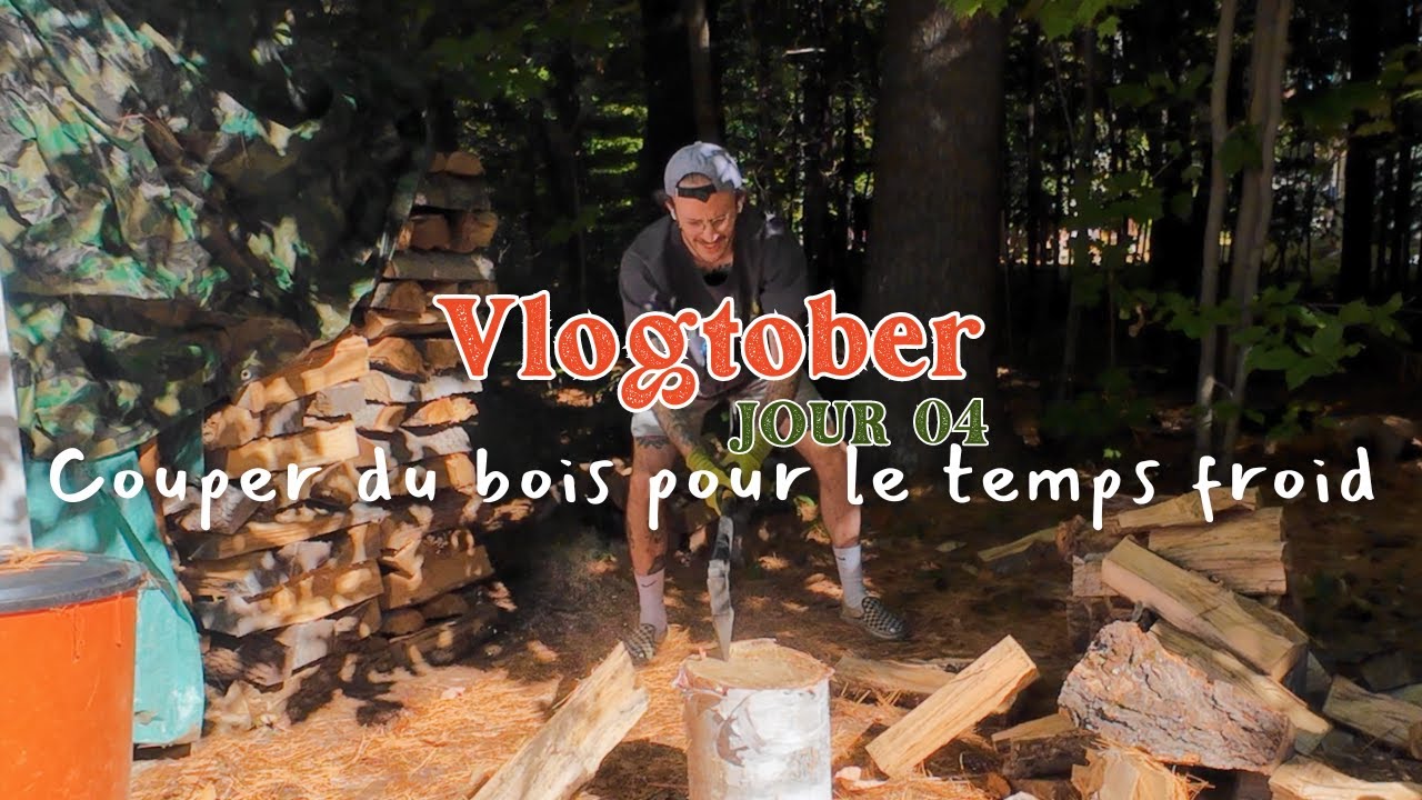 🍂Café matinal, couper du bois de chauffage, sauté de poulet de type asiatique | VLOGTOBER #04