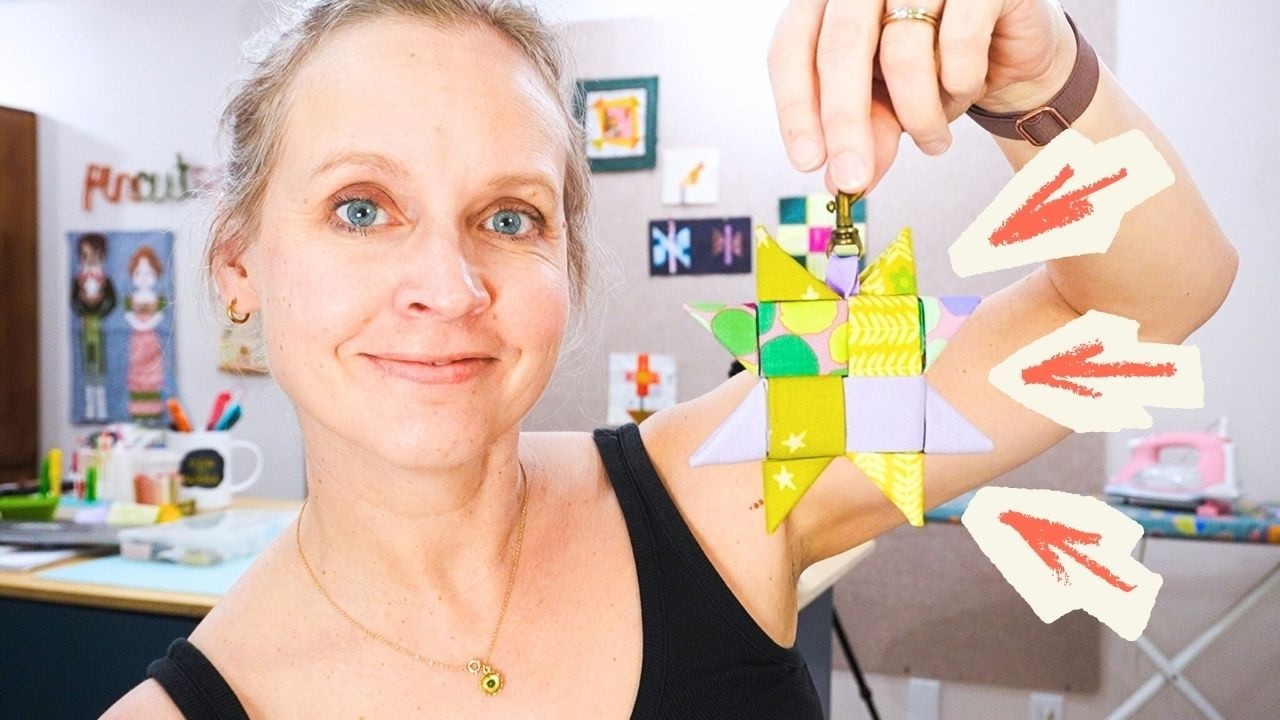 Fabric Origami Star Tutorial (no sew bag charms!)