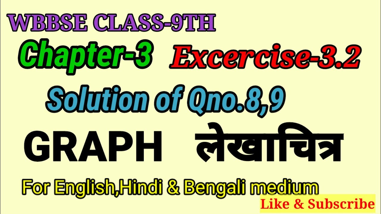 WB Class-9th maths Chapter-3 Graph|Ex-3.2(8,9)