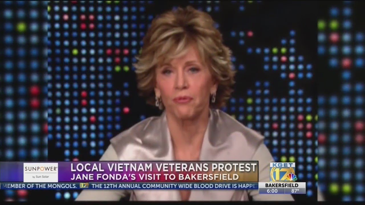 Vietnam veteran's protest Jane Fonda's visit to Bakersfield