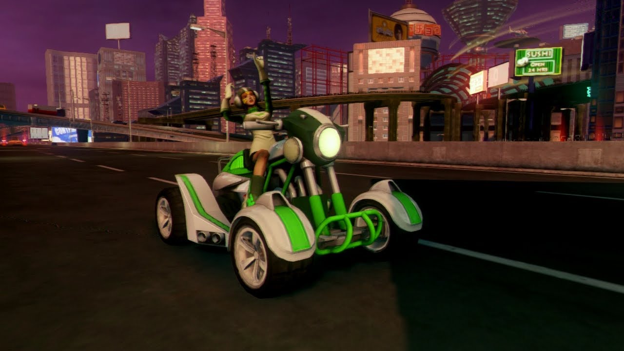 Sonic & All-Stars Racing Transformed (PS3) Gum Racing In Graffiti City (Expert)