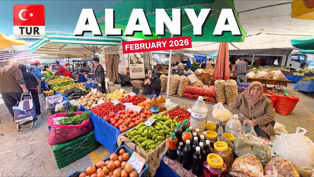 Alanya Mahmutlar Saturday Market | Antalya Turkiye | February 2026 [4K HD]
