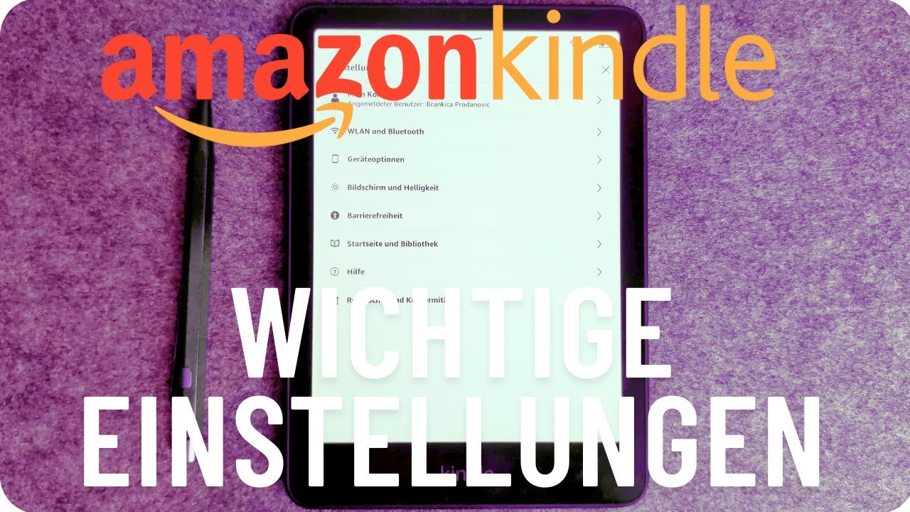 Amazon Kindle alle Einstellungen