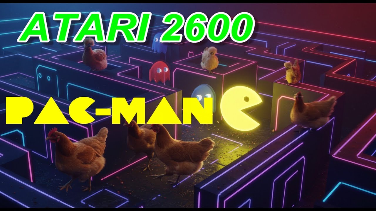 ATARI 2600 PAC-MAN! #gaming #retrogaming #atari #animals #pets #review #atari2600 #pacman #gameplay