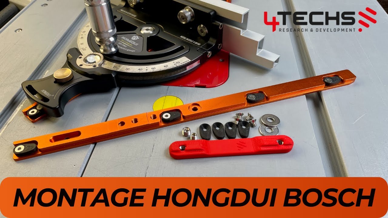 HONGDUI Winkelanschlag auf Aluminium Gleitschiene für BOSCH GTS10XC und J -- Montageanleitung