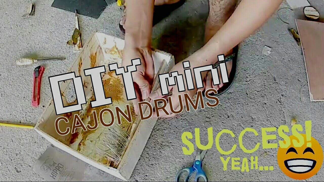 DIY Mini Cajon Drums (from scratch / from scrap) LAP CAJON