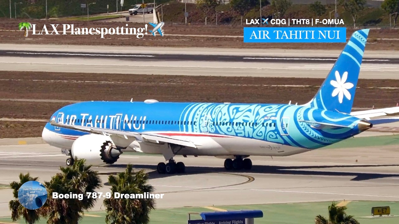 [4K] Air Tahiti Nui Boeing 787-9 Dreamliner Outbound from LAX! 🌴 | #planespotting #boeing