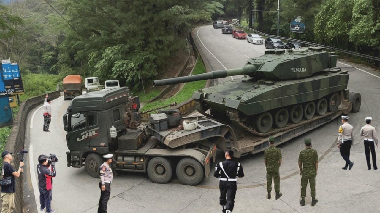 Viral‼️ Dikawal Super Ketat, Truk Trailer TNI Bawa Barang Berharga Milik Negara Lewat Sitinjau Lauik