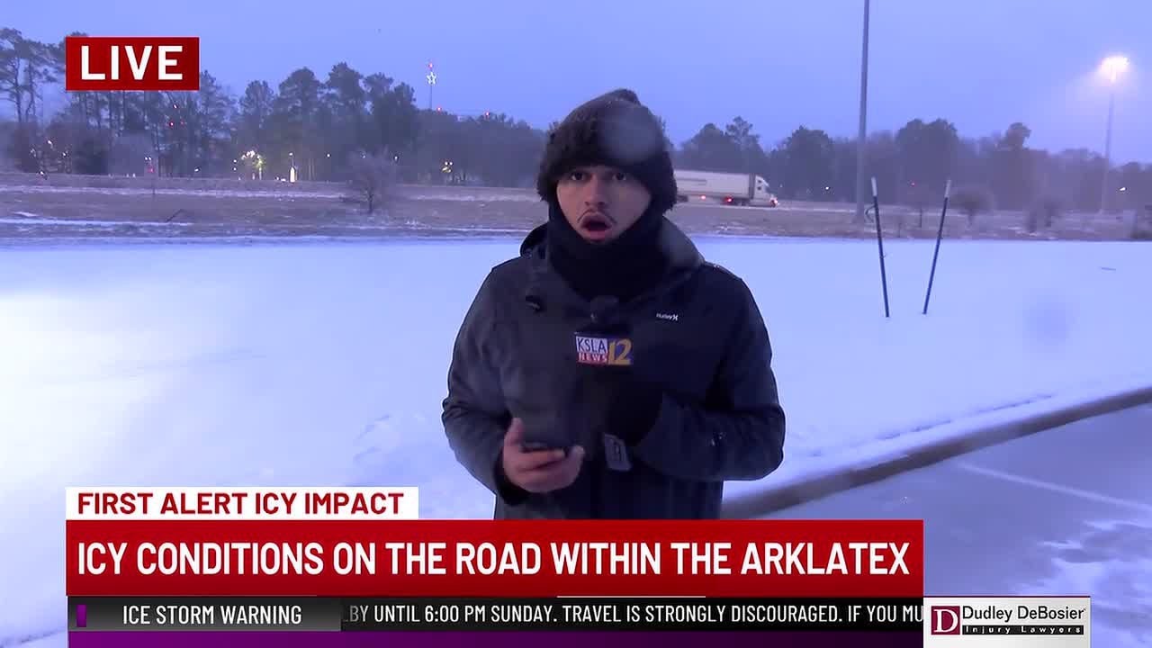 Morning updates on road conditions in Texarkana amidst the winter ice storm
