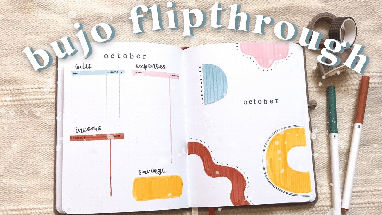 Обзор персонализированного ежедневника Bullet Journal #32 | Простые темы для Bullet Journal | Пла...
