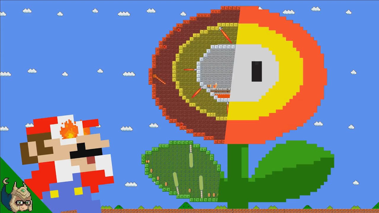 🔥Mario vs the GIANT Fire Flower MAZE (Mario Cartoon Animation)