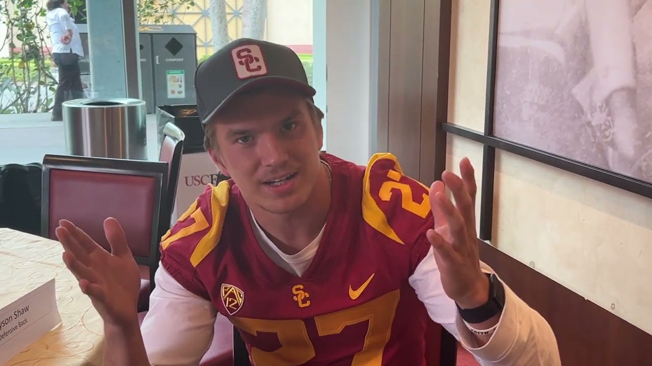 USC DB Bryson Shaw at USC Media Day