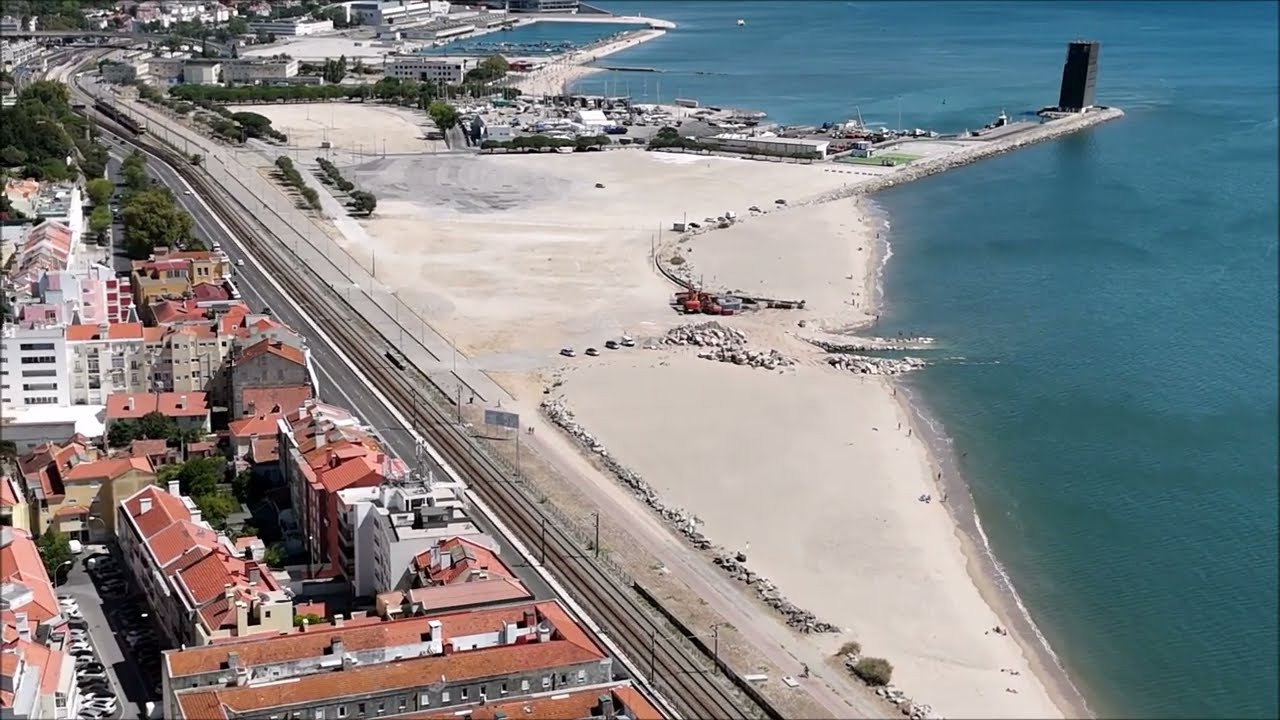 Algés, área ribeirinha e praia da vila, Oeiras, Portugal, U.E.