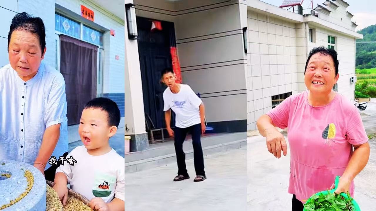 Doudou's grandfather asked Qiqi's grandmother to go to his vegetable garden to pick vegetables