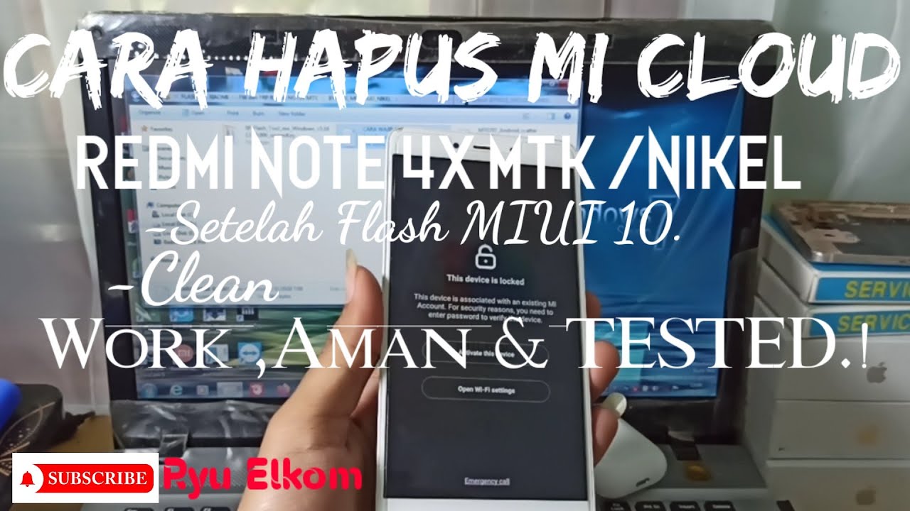 Cara hapus Mi Cloud Redmi Note 4X Mtk