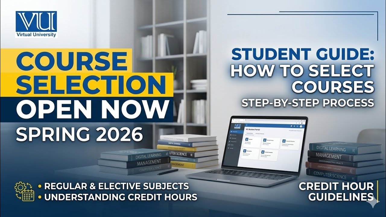 VU Course Selection Spring 2026 Open Now | How to Select Subject in VU | Complete Guide in One Video