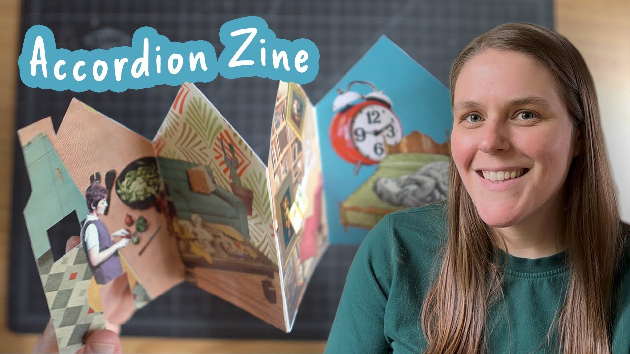 Collaging an accordion house zine | Collage demo with East of Honey