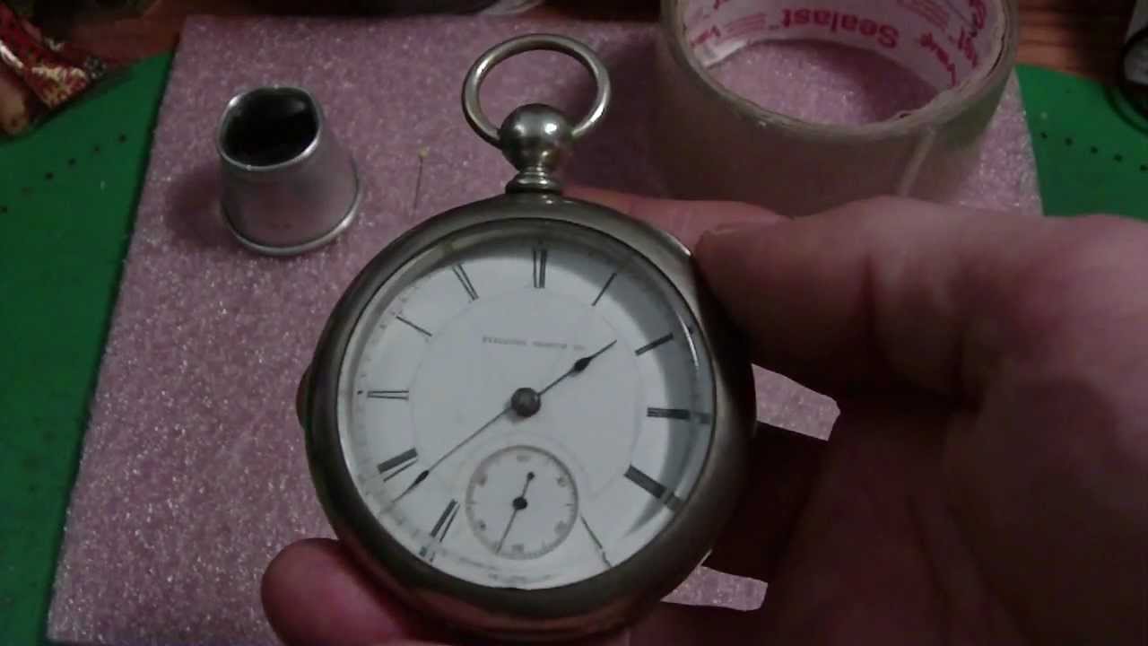 How I installed a pocket watch crystal that was to small, Illinois