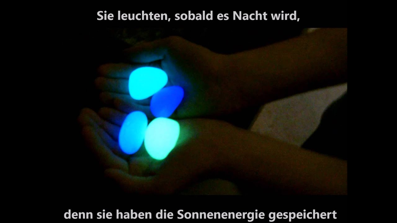 Phosphoreszierende Steine: Leuchten im Dunkeln f&uuml;r Garten & Deko