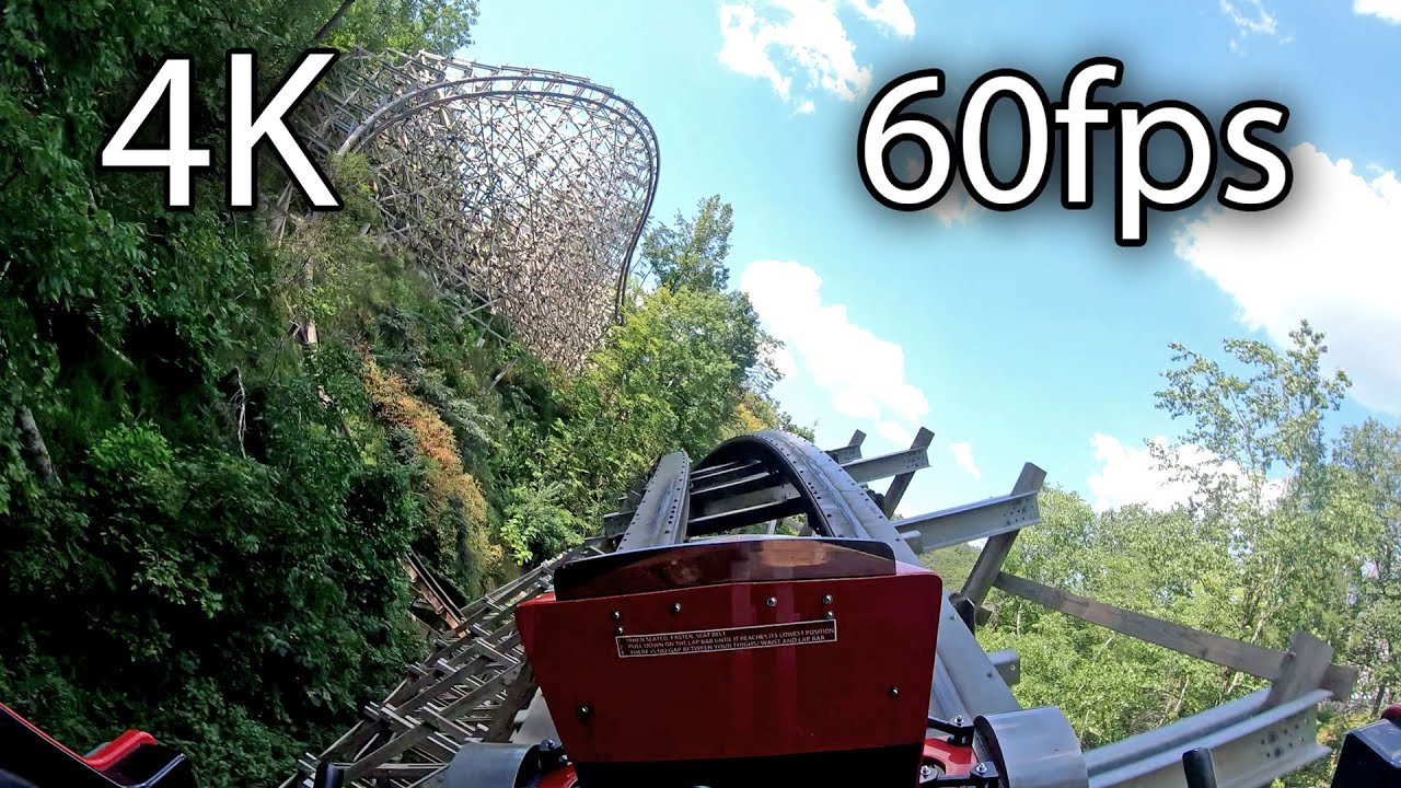 Lightning Rod front seat on-ride 4K POV @60fps Dollywood