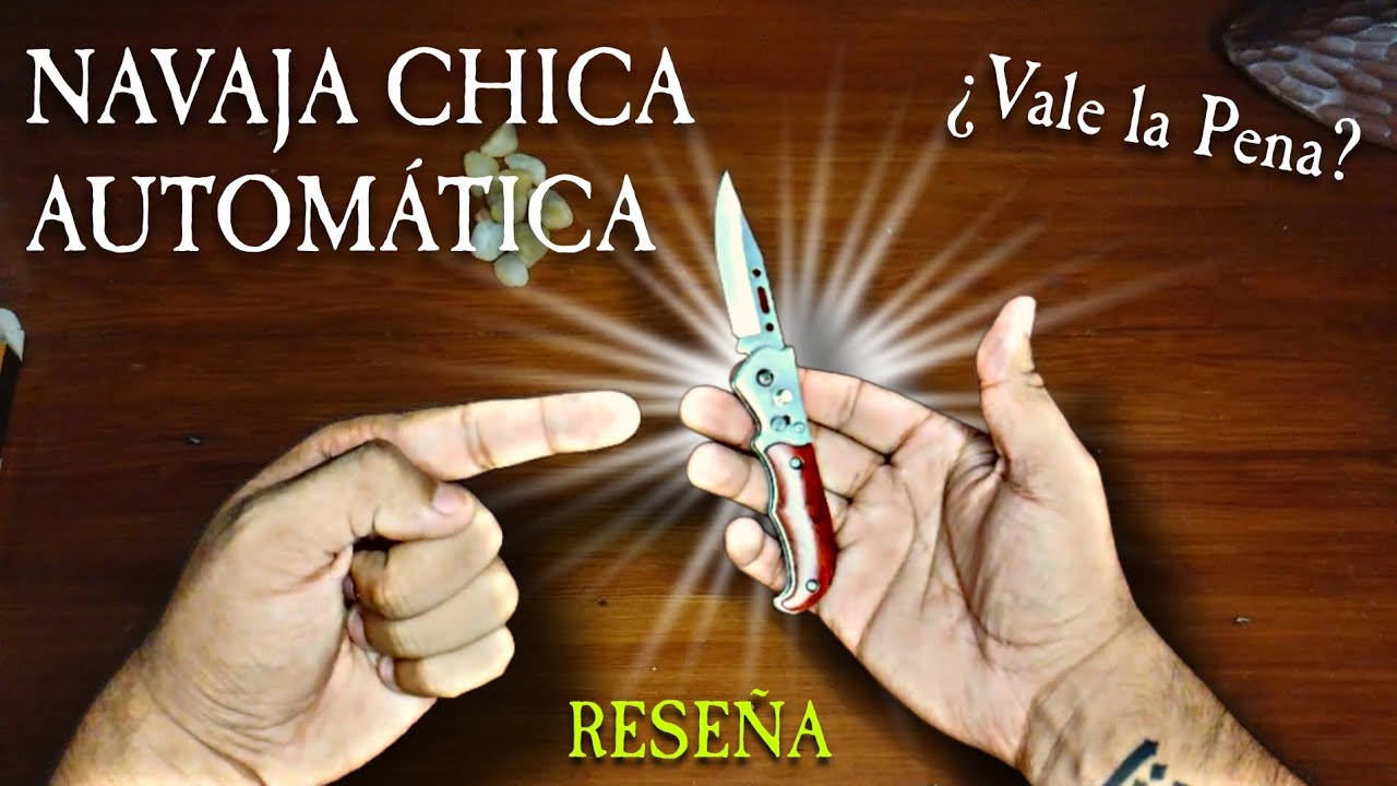 Navaja Chica Automática Pesca o Tallado en madera | ¿Vale la Pena? | Reseña | Mercado libre 