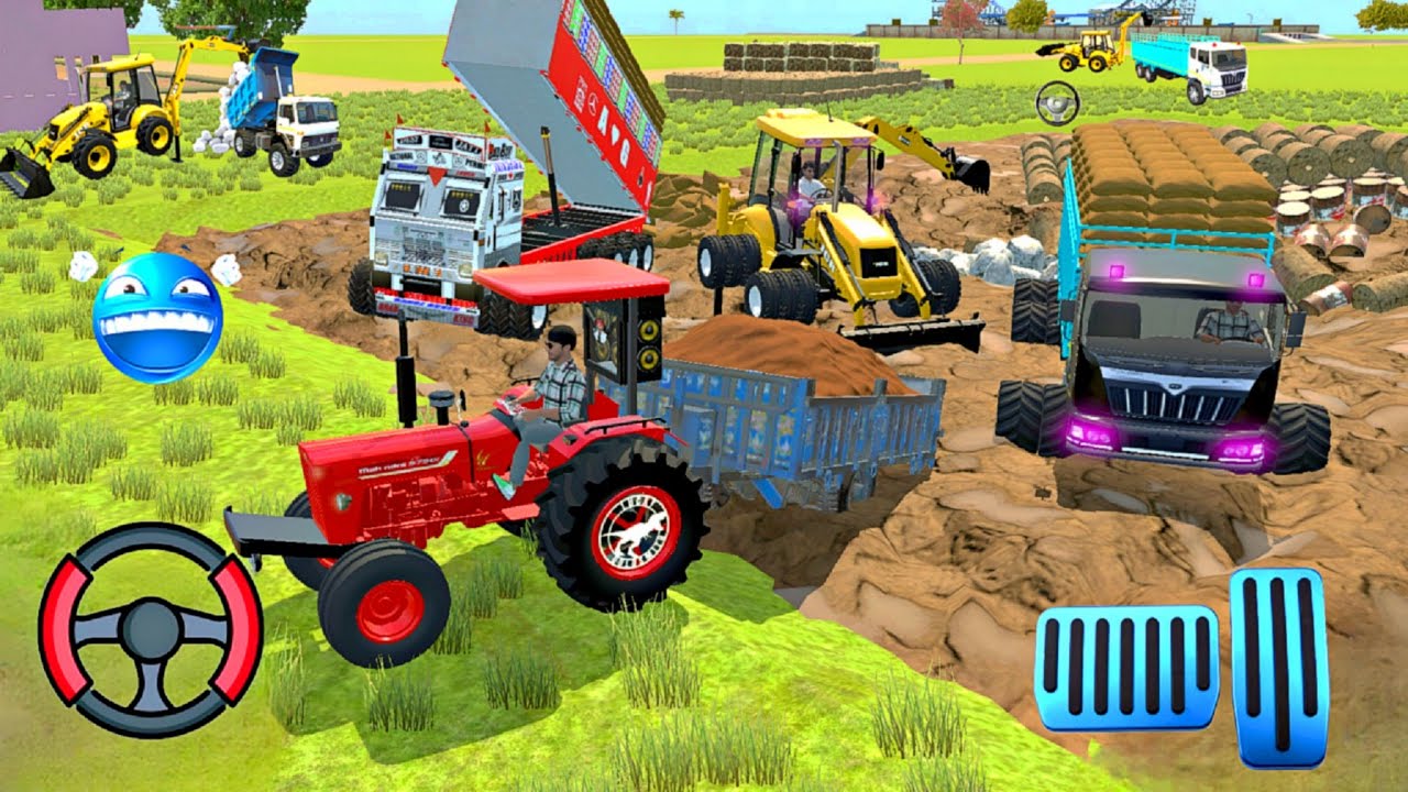 🔴Drive JCB and Uploading Lorry Truck in Game 🪨 From #truck #jcb#tractor #dumper #games 0139