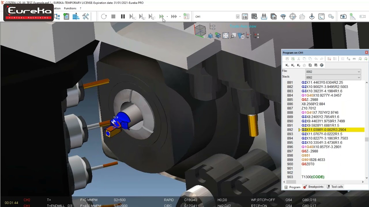 Digital replica of Citizen swiss CNC machines | Replica digitale macchine CNC Citizen