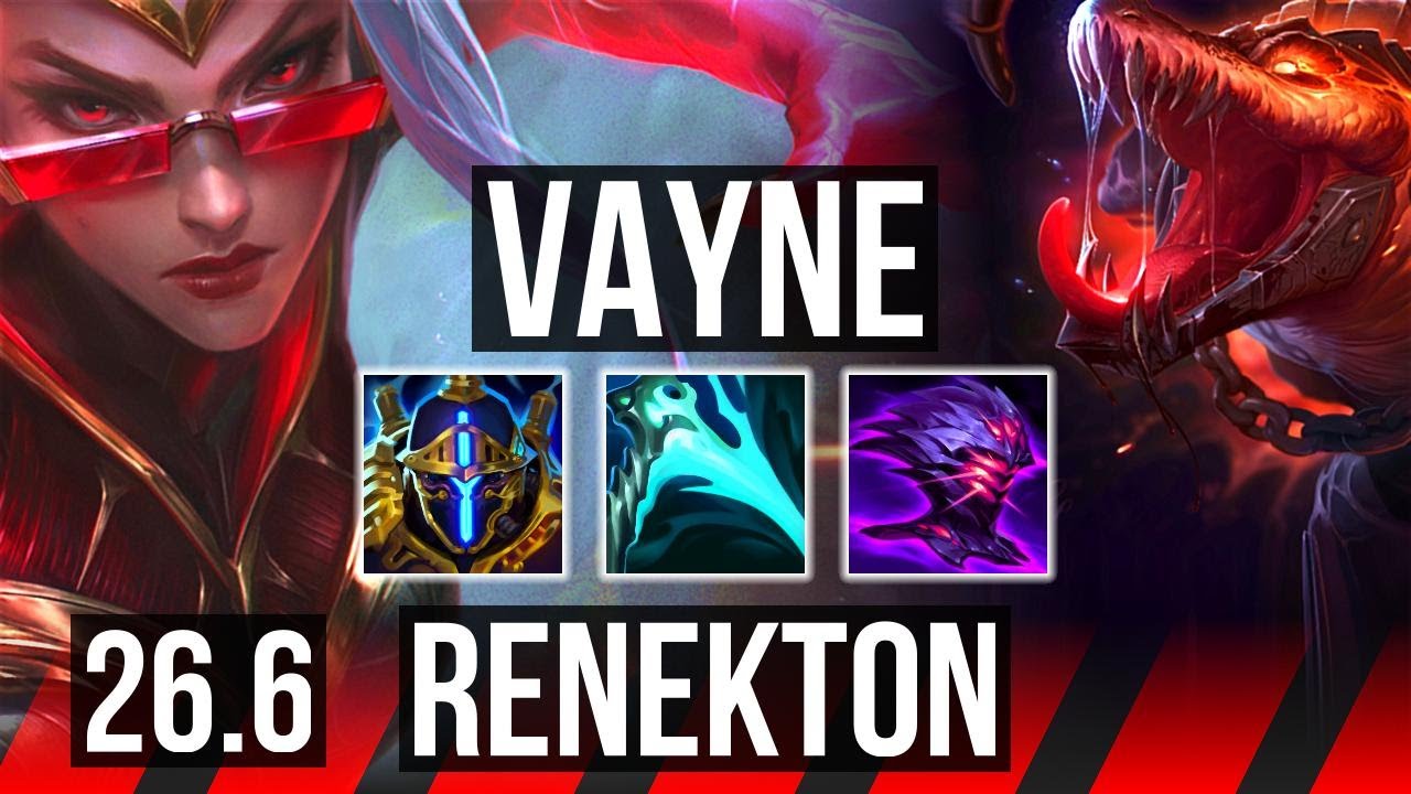 VAYNE vs RENEKTON (TOP) | KR Challenger | 26.6