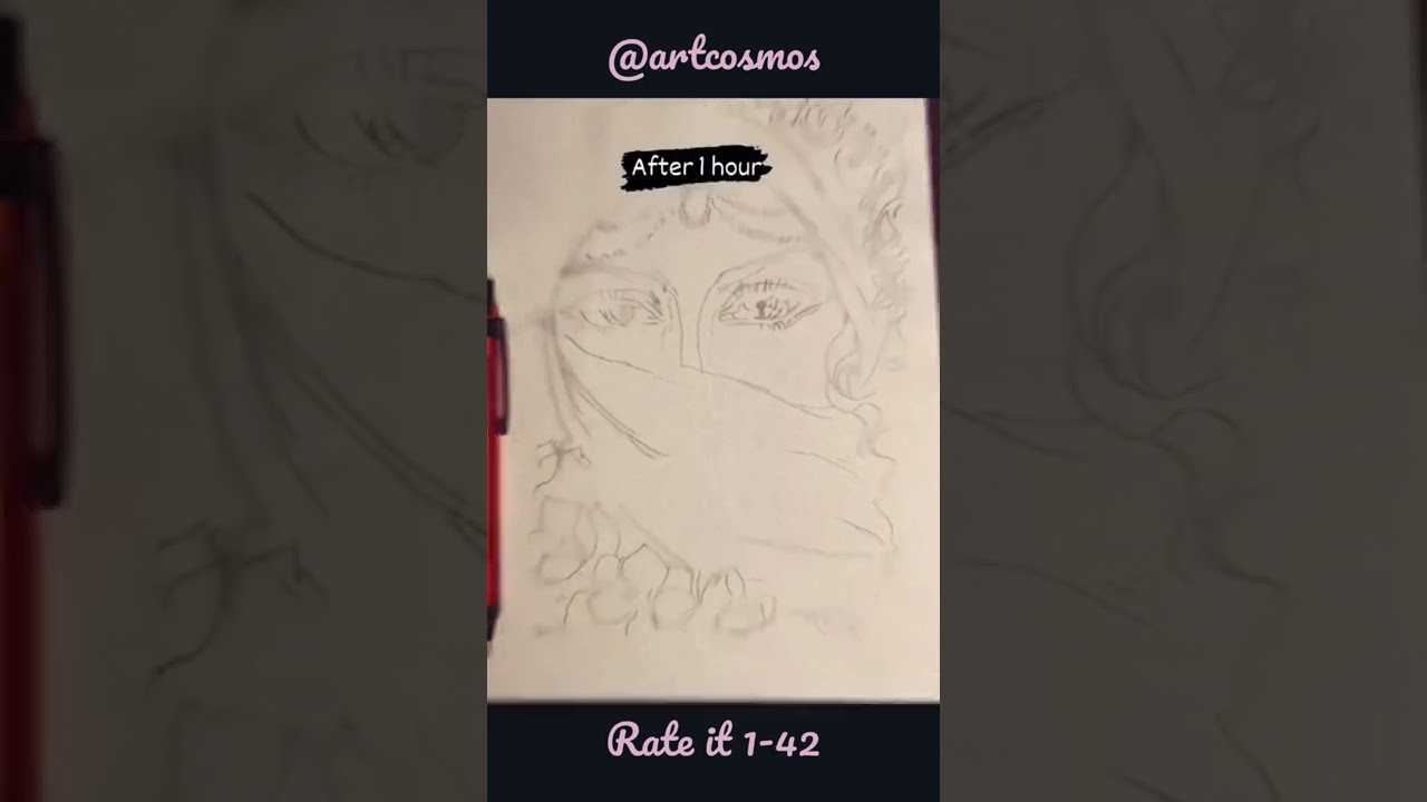 Easy sketch of Girl wearing a scarf || Very Easy transition video 