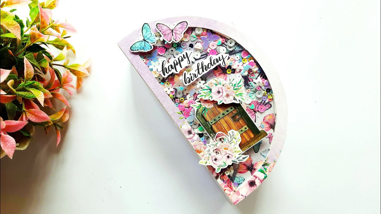 Beautiful Handmade Birthday Scrapbook for Friend | Half Circle Scrapbook ideas | Tutorial