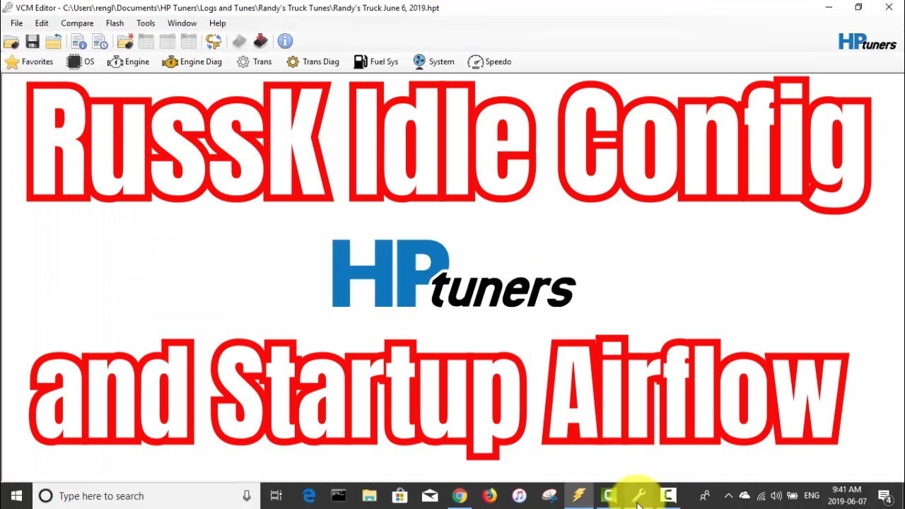 Настройка RussK Idle Config и Startup Airflow с помощью HP Tuners