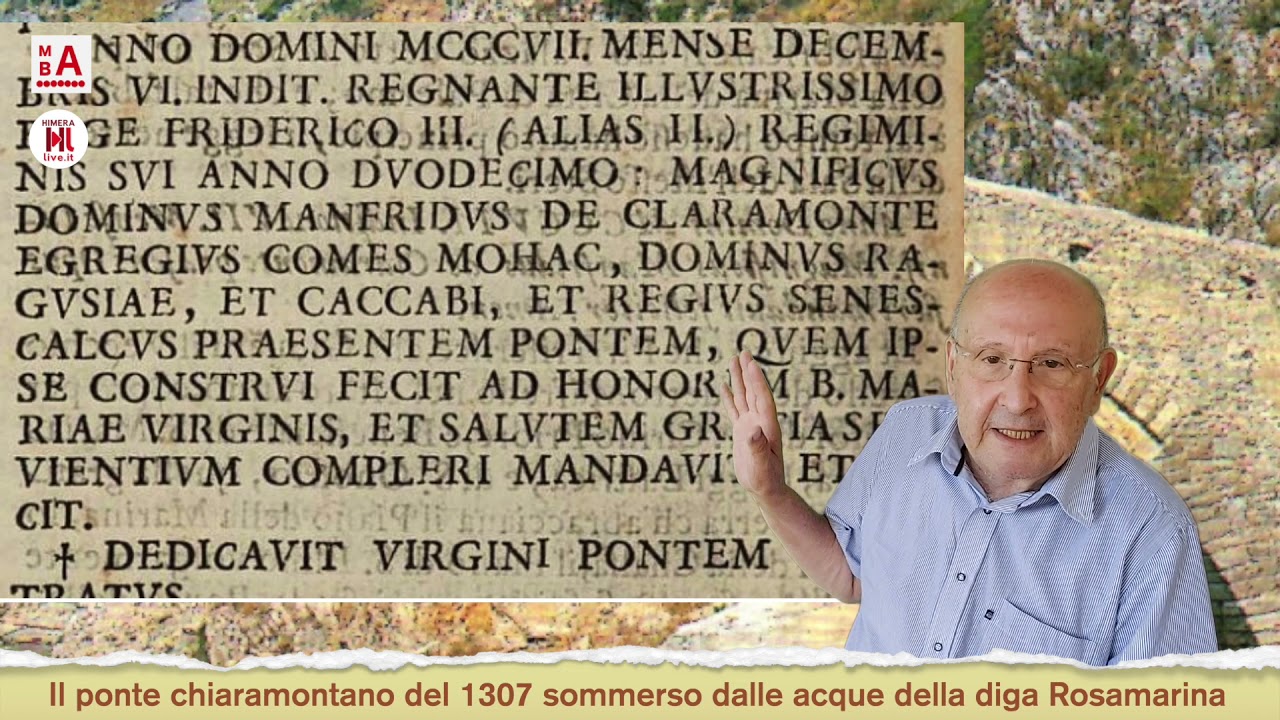 Il Ponte chiaramontano sommerso dalle acque della diga Rosamarina