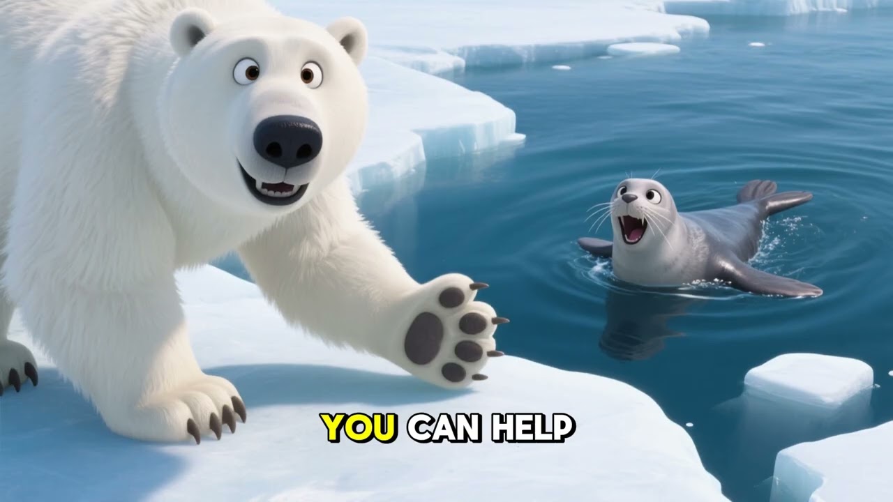 Big White Polar Bear and the Friendship Bridge 🤍 | Kid's Story About Friendship & Kindness