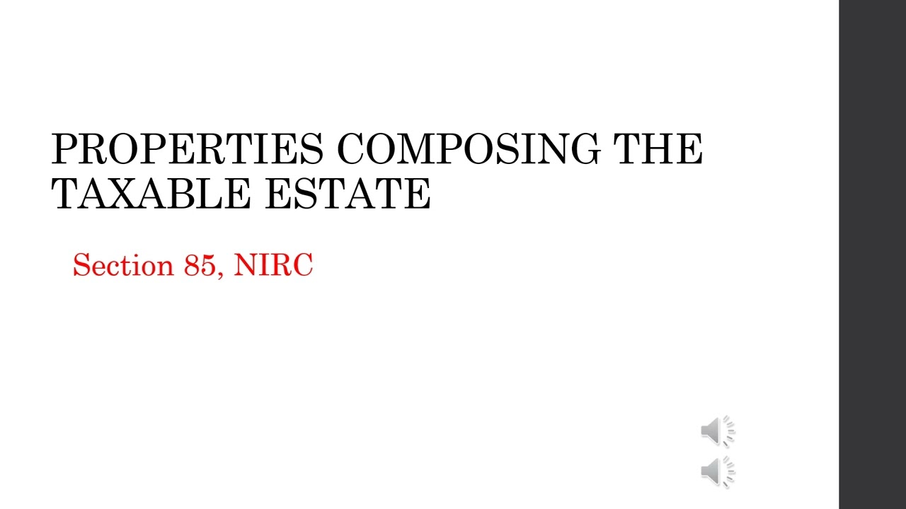 TAX REVIEW ESTATE AND DONOR'S TAX