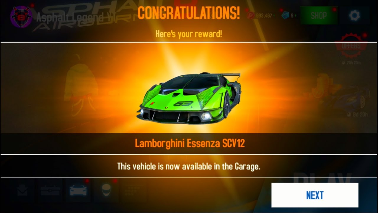 MY NEW FREE KING ! | Asphalt 8 Lamborghini Essenza SCV12 Full PRO Upgrade Gameplay