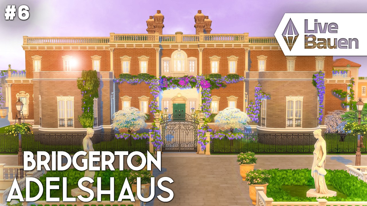 Live Bauen in Die Sims 4 🔴 BRIDGERTON Adelshaus #6: Einrichten mit Krone & Vermächtnis-Pack