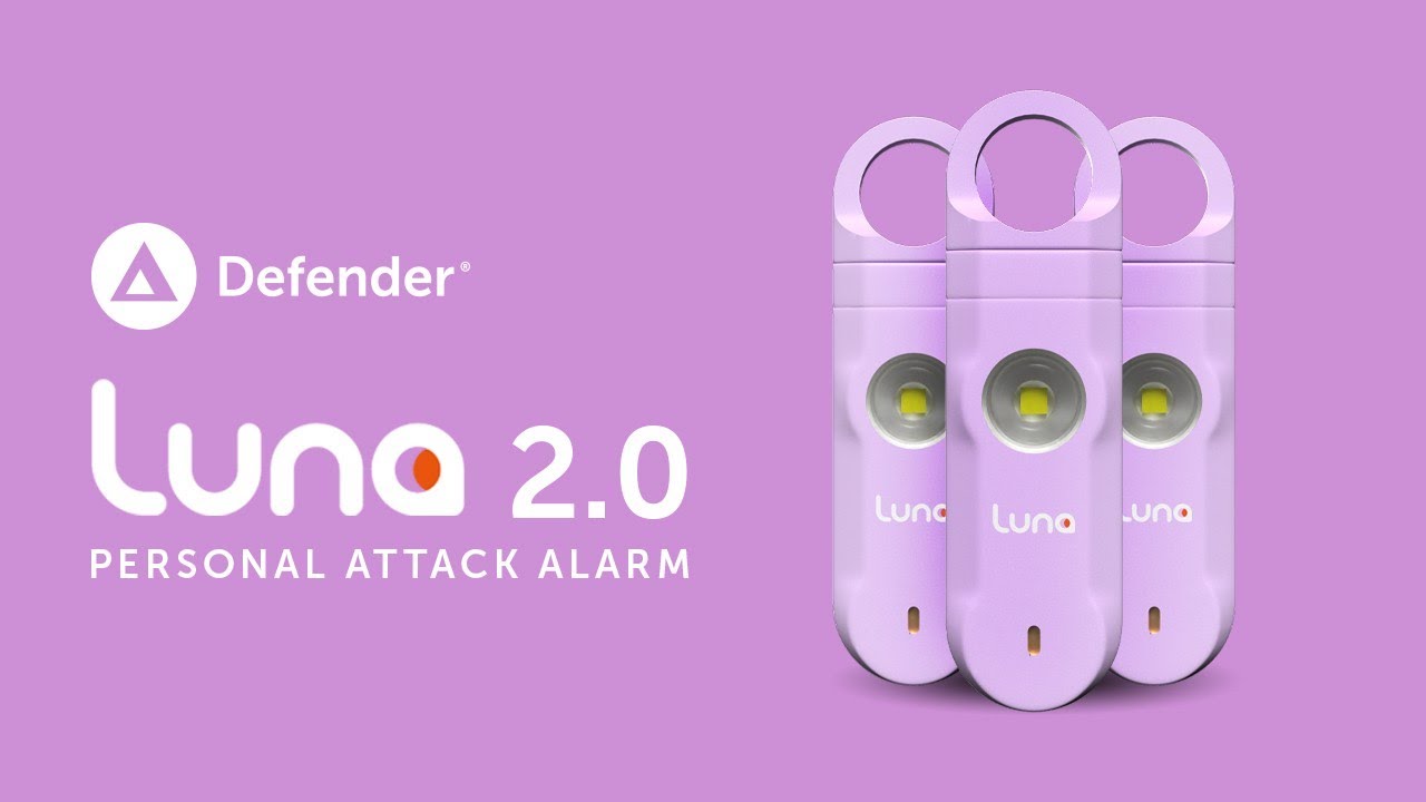Defender Luna 2.0 Personal Attack Alarm - Loud 125dB Siren - Meets UK Police Recognised Standards