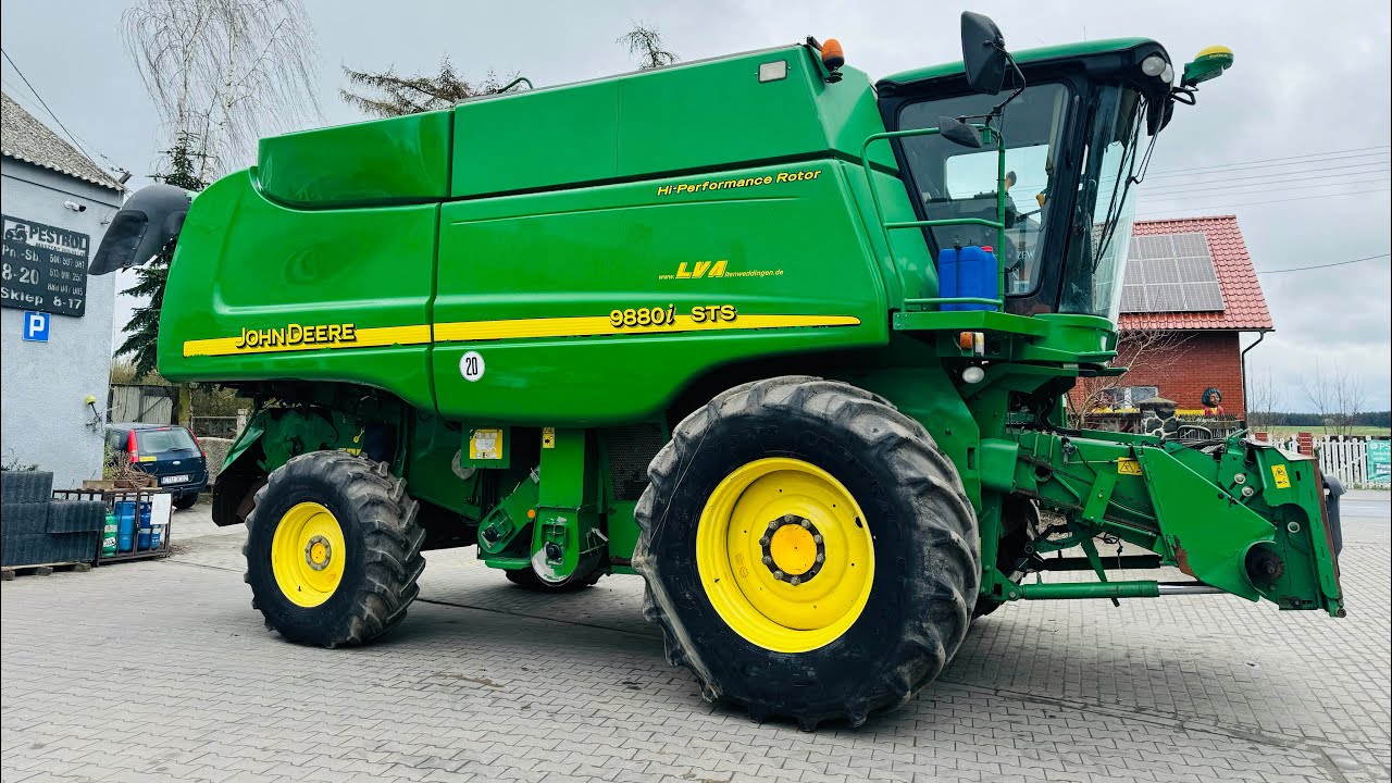 Kombajn JOHN DEERE 9880i STS, 2006r, heder 9.15m z w&oacute;zkiem, prezentacja/review *PESTROL*