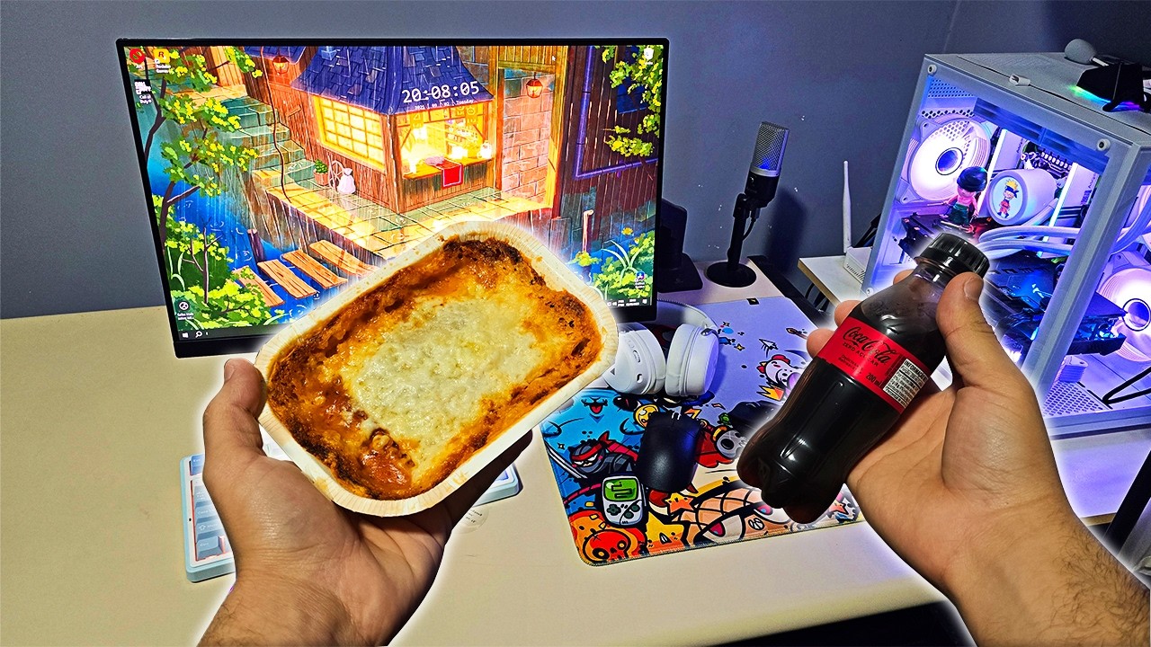 Noite de um GAMER depois de um dia cansativo de trabalho (Mouse Novo)