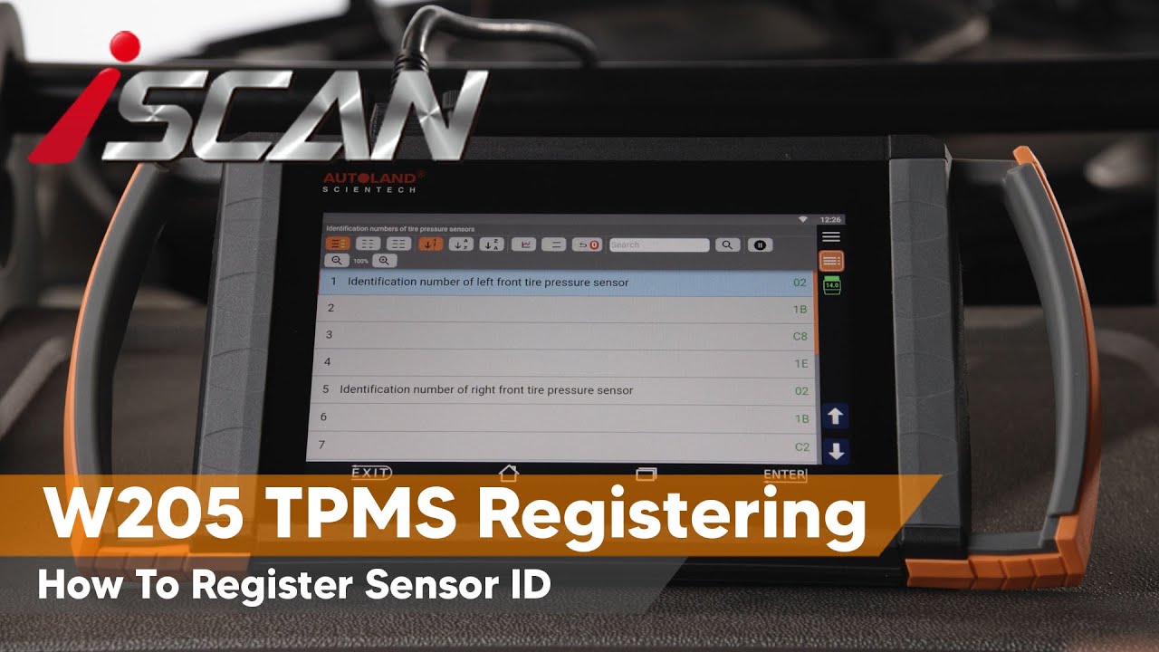 How to Register TPMS ID Numbers W205 Mercedes-Benz Models Tire Pressure Monitoring